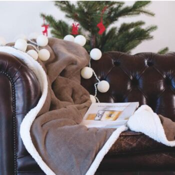 Personalised Sherpa Lined Fleece Blanket, 7 of 8