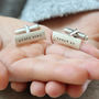 Personalised Mens Silver Cufflinks, thumbnail 3 of 9