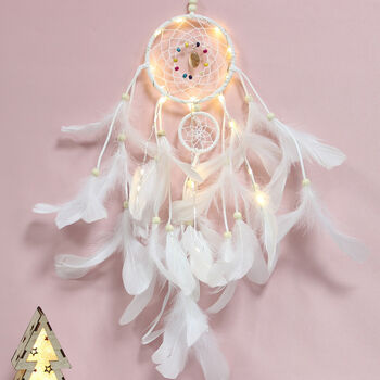 Pastel Colourful LED Baby Room Wall Deco Dream Catchers, 3 of 10