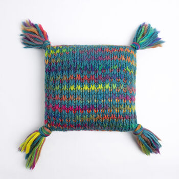 Ellie Rainbow Cushion Easy Knitting Kit, 2 of 5