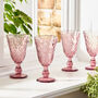 Set Of Four Amethyst Wine Goblets, thumbnail 1 of 6