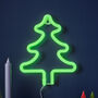 Green Christmas Tree Neon Christmas Light, thumbnail 1 of 3