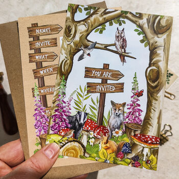 Woodland Ready To Write Invitations, 3 of 7