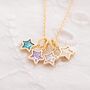 Family Star Birthstone Personalised Necklace, thumbnail 2 of 11
