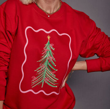Christmas Tree Bow Sweatshirt, 7 of 8