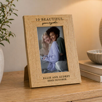 Anniversary 6x4 Wooden Photo Frame For Couple, 2 of 4