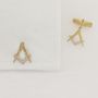 Masonic Cufflinks In 18ct Gold On Sterling Silver, thumbnail 1 of 2