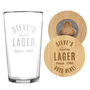 Beer Gifts For Him Pint Glass, Coaster And Opener, thumbnail 7 of 9