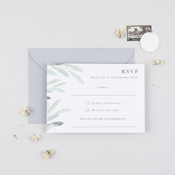 Olive Wedding Invitation Suite, 4 of 6