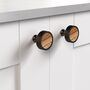 Solid Brass Bronze Cabinet Knobs With Wood Inserts, thumbnail 6 of 7