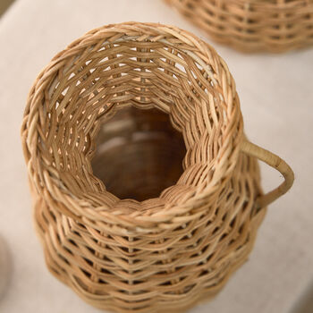 Roscoe Rattan Woven Pitcher Jug Vase, 4 of 6