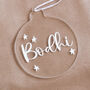 Personalised Christmas Tree Bauble With Stars, thumbnail 3 of 5