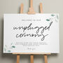 Botanical Wedding Unplugged Sign 'Laura', thumbnail 1 of 9