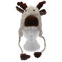 Reindeer Hand Knitted Woollen Animal Hat, thumbnail 3 of 7