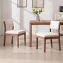 Set Of Two Linen Dining Chairs For Living Room, thumbnail 1 of 7