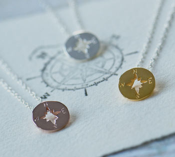 Compass Sterling Silver Necklace, 2 of 12