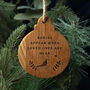 Oak Hanging Bauble 'Robins Appear When Loved Ones Are Near', thumbnail 1 of 2