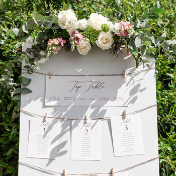Simple Elegance Wedding Table Plan Cards, 3 of 4