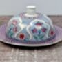 Blue Patterned Round Butter Dish, thumbnail 3 of 3