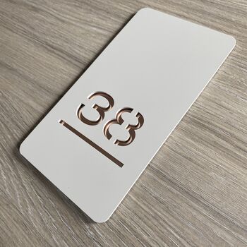 Stylish Laser Cut Vertical House Number, 4 of 10