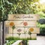 Personalised Wooden Birth Flower Sign, thumbnail 1 of 4