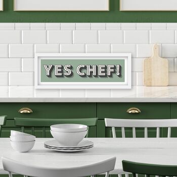 Framed Yes Chef Sign, 4 of 10