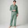 Men's 'Green Flash' Stripe Crisp Cotton Pyjama Set, thumbnail 1 of 4
