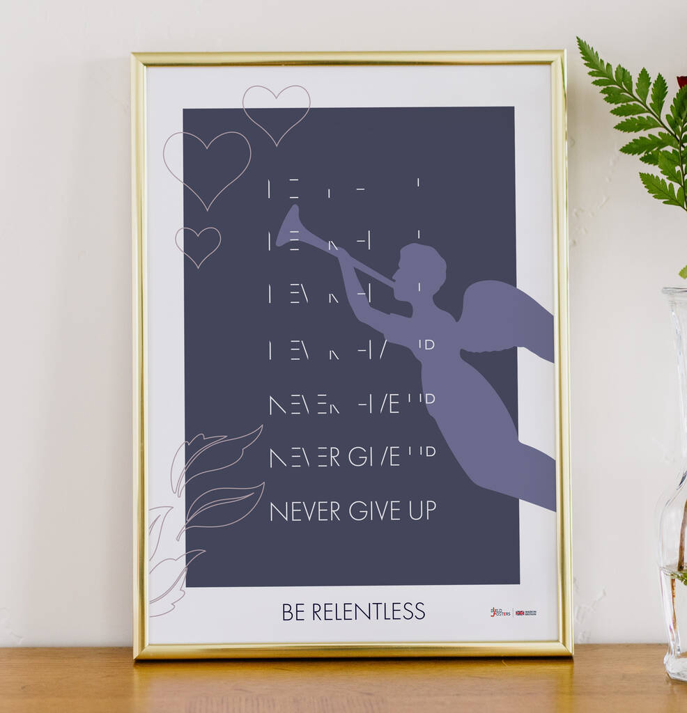 'Never Give Up' Poster Print, 1 of 3