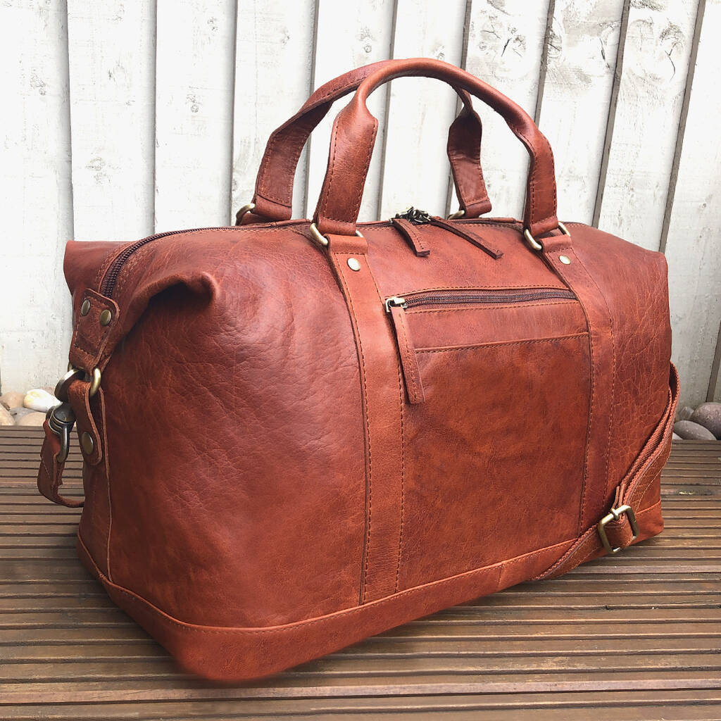 travel holdall leather