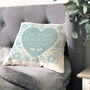 Personalised Wedding Anniversary Floral Heart Cushion, thumbnail 1 of 8