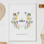 Personalised Floral Family Tree Print, thumbnail 8 of 9