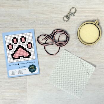 Stay Pawsome! Mini Matchbox Cross Stitch Kit, 6 of 12