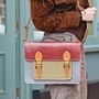 Recycled Coloured Leather Satchel, thumbnail 4 of 8