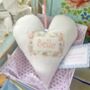 Personalised Ditsy Linen Name Heart, thumbnail 10 of 10