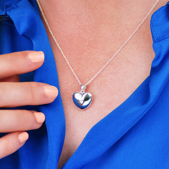 Personalised Sterling Silver Sparkle Heart Locket, 5 of 8
