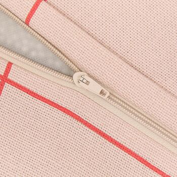 Vibes Adult Long Beanbag In Pink Grid, 2 of 4