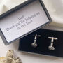 Stainless Steel Personalised Knot Cufflinks, thumbnail 1 of 3