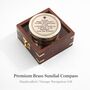 Eternal Direction Brass And Copper Colour Anniversary Sundial Compass, thumbnail 4 of 12