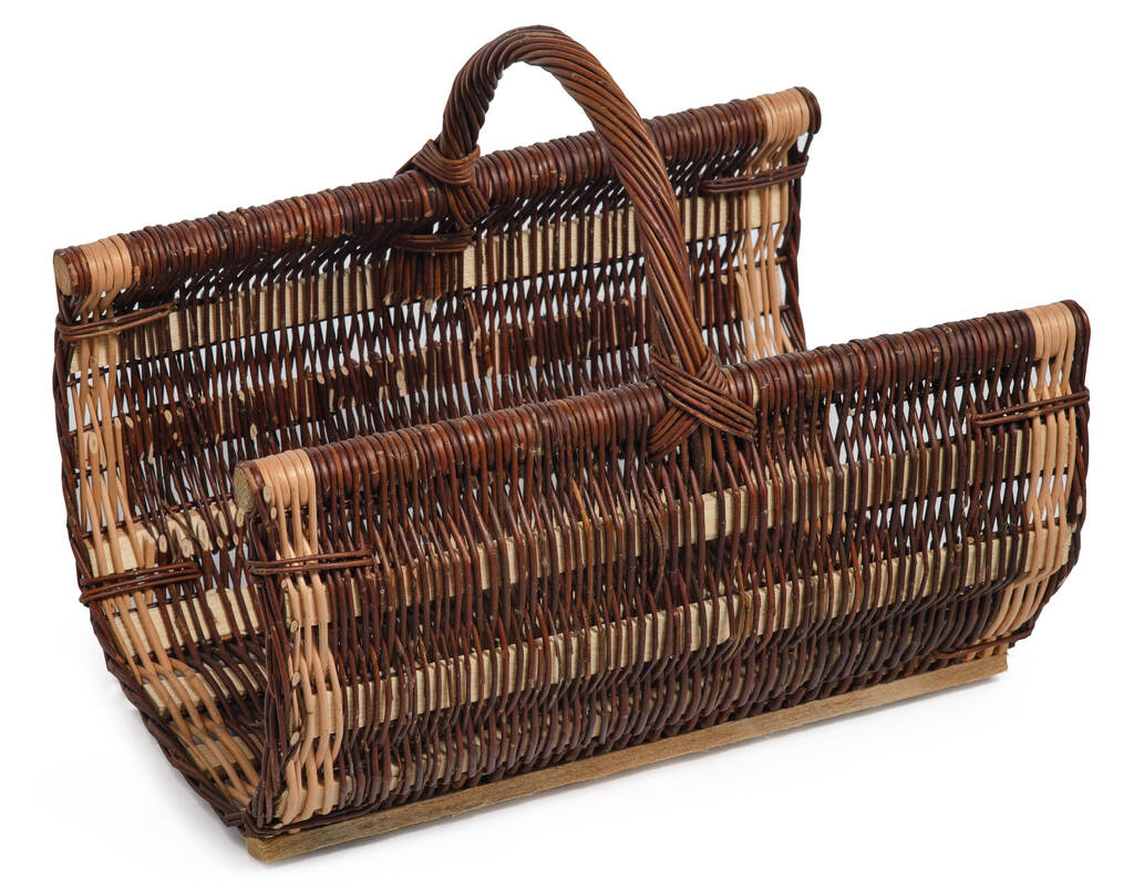 Wicker Willow Log Carrier Basket By Prestige Wicker