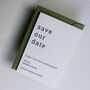 Hand Printed Green Save The Date Wedding Card, thumbnail 6 of 11
