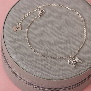 Personalised Schnauzer Silver Chain Bracelet, 2 of 7