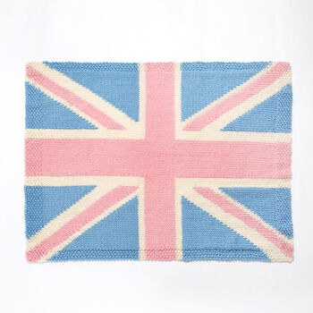 Union Jack Blanket Pastel Knitting Kit, 7 of 8