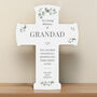 Personalised Memorial Cross Wooden Ornament, thumbnail 5 of 5