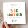 Promoted To Big Brother Card, Colourful Big Brother Card, thumbnail 1 of 2