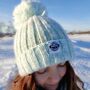 Peppermint White Gradient Reflective Super Bobble Hat, thumbnail 1 of 4