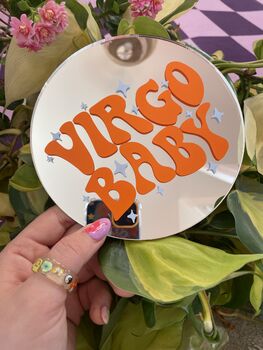 Virgo Baby Star Sign Mirror, 2 of 2