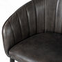 Grey Faux Leather Curve Dining Chair, thumbnail 2 of 2