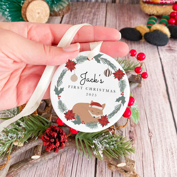 Baby’s First Christmas Ceramic Ornament, 5 of 7