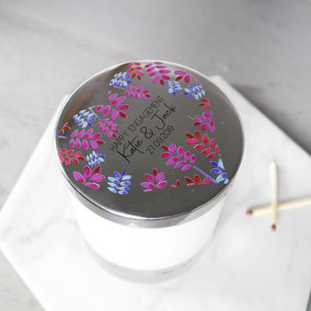 Engagement Scented Candle With Floral Lid, 8 of 10