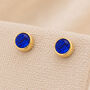 7mm Gold Plated Sterling Silver September Birthstone Stud Earrings, thumbnail 1 of 5